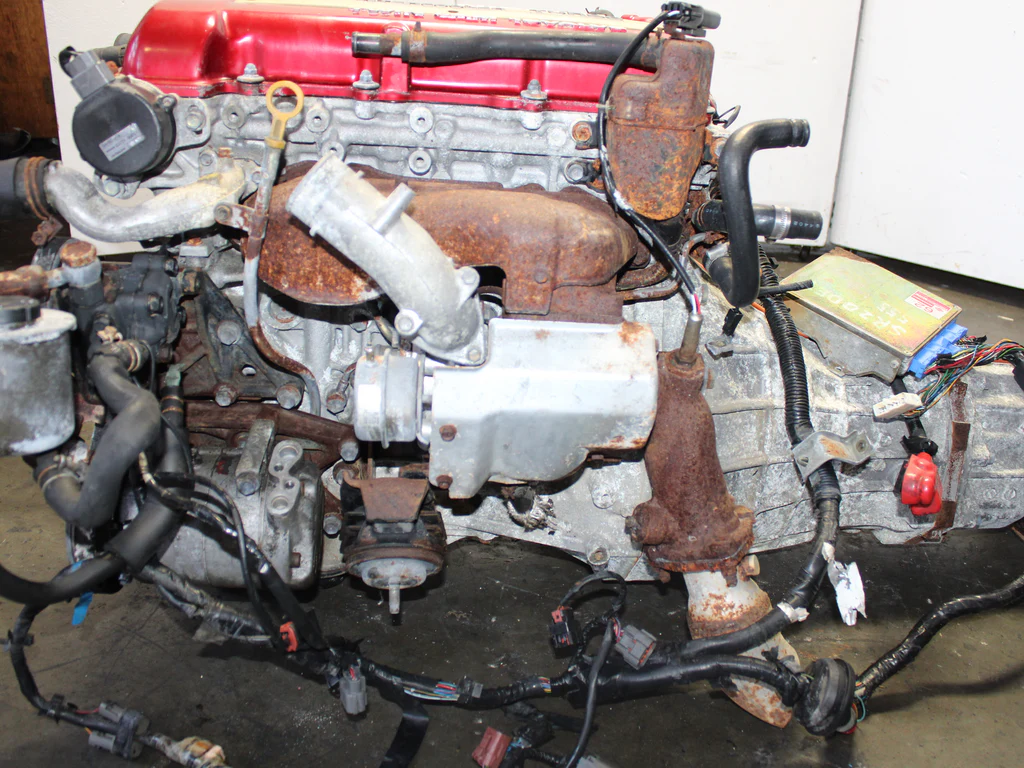 JDM 1990-1994 Nissan Silvia S13 Red Top Motor 5 speed SR20DET 2.0L 4 Cyl Engine - Image 18